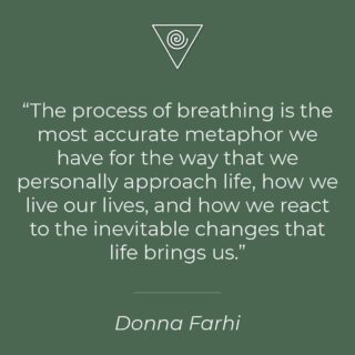 I am currently studying about breathing and this statement really resonates with what I know and experience.

Breathing is much more than inhalation and exhalation. In our yoga classes and with consistent practice we gradually experience how breathing affects our well-being and life.

#Yoga #InspirationalQuotes #Breathing #DonnaFarhi #YogaTeacher #writer #yogaeirini